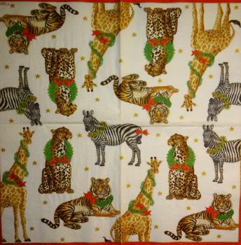 049 Tiere Afrika: Diverse - 3-lagig - Caspari
